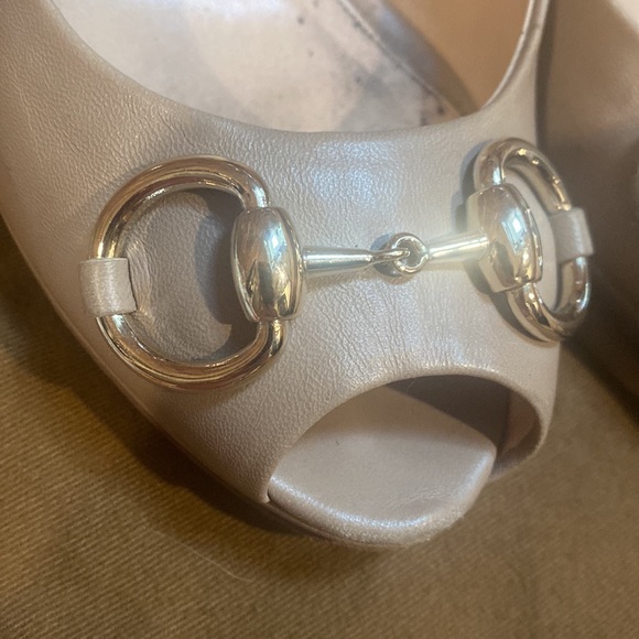 Gucci woman’s nappa charlotte porridge high heels - Picture 15 of 15